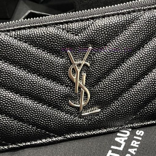 Yves Saint Laurent Bags New Card Bag - Black Silver Buckle𝑴𝒐𝒏𝒐𝒈𝒓𝒂𝒎𝑭𝒓𝒂𝒈𝒎𝒆𝒏𝒕𝒔 One of the most beautiful card bags in h osdqkiqv - Image 4