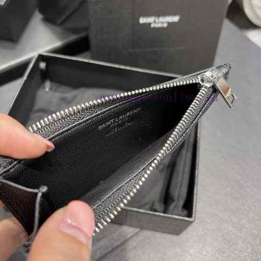 Yves Saint Laurent Bags New Card Bag - Black Silver Buckle𝑴𝒐𝒏𝒐𝒈𝒓𝒂𝒎𝑭𝒓𝒂𝒈𝒎𝒆𝒏𝒕𝒔 One of the most beautiful card bags in h osdqkiqv - Image 7