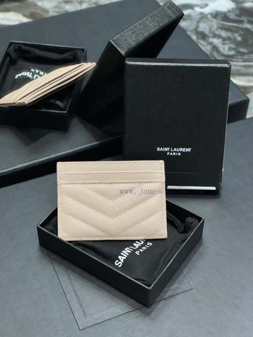 Yves Saint Laurent Bags 𝑴𝒐𝒏𝒐𝒈𝒓𝒂𝒎 Card Bag - Pink Gold BuckleVery small and exquisite; Imported Italian caviar cowhid 9m0yxleb - Image 5