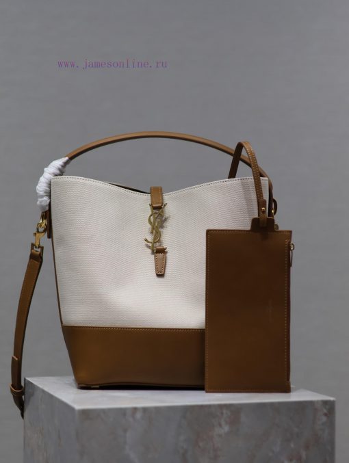 Yves Saint Laurent Bags Yellow soil mixed with cotton and linenThe new super beautiful water bucket bag from the LE hsqfuoxc - Image 2