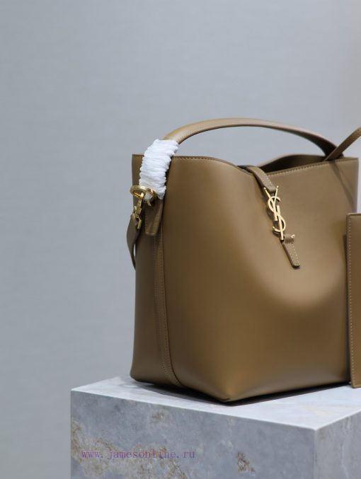 Yves Saint Laurent Bags Milk tea colorThe new super beautiful water bucket bag from LE 5A ̀ 7 series comes with a ha oi1d5r3b - Image 5