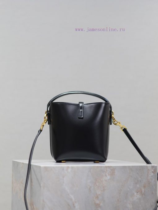 Yves Saint Laurent Bags BlackLE 37_ Mini Bucket BagA popular bucket bag in the fashion industryThe smooth leather ba 3qb8w6qj - Image 9