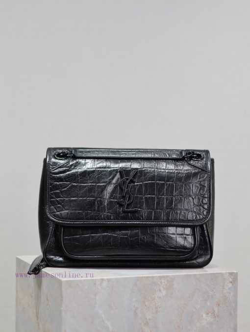 Yves Saint Laurent Bags Niki-28cm Black Crocodile PatternIt's not too cool at all. The bag has a beautiful shape wit 3gv378lb - Image 2
