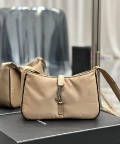 Yves Saint Laurent Bags Apricot silver buckle with black edged nylonLE 5 A ̀ 7_ Nylon versionSalt college style sing ycb9qhct