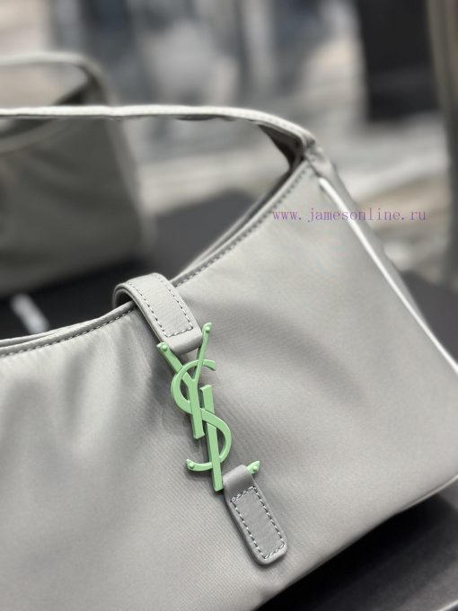 Yves Saint Laurent Bags Grey green buckle with white edged nylonLE 5 A ̀ 7_ Nylon versionSalt college style single s m3o5oahy - Image 6