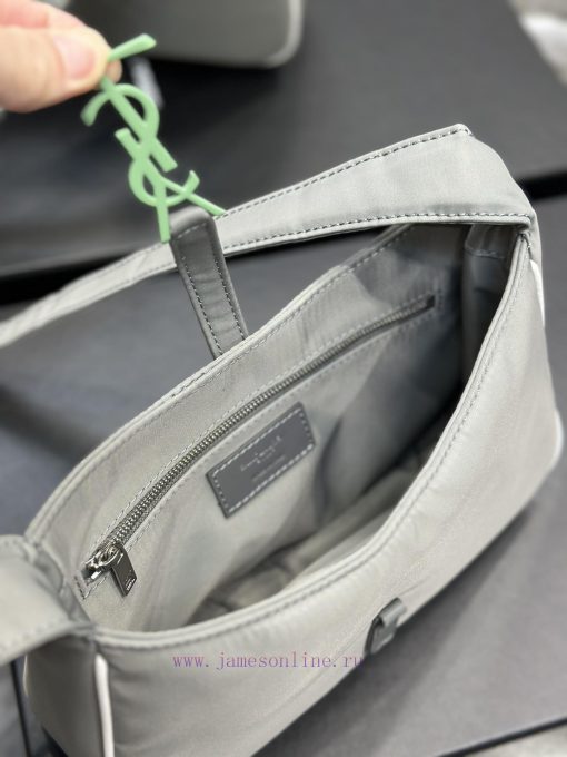 Yves Saint Laurent Bags Grey green buckle with white edged nylonLE 5 A ̀ 7_ Nylon versionSalt college style single s m3o5oahy - Image 7