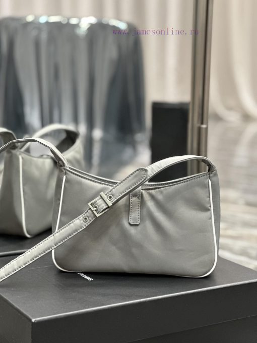 Yves Saint Laurent Bags Grey green buckle with white edged nylonLE 5 A ̀ 7_ Nylon versionSalt college style single s m3o5oahy - Image 8