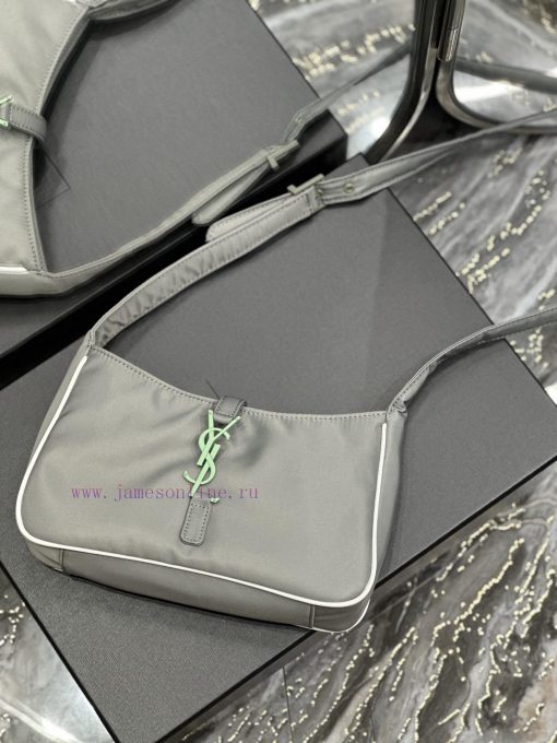 Yves Saint Laurent Bags Grey green buckle with white edged nylonLE 5 A ̀ 7_ Nylon versionSalt college style single s m3o5oahy - Image 10