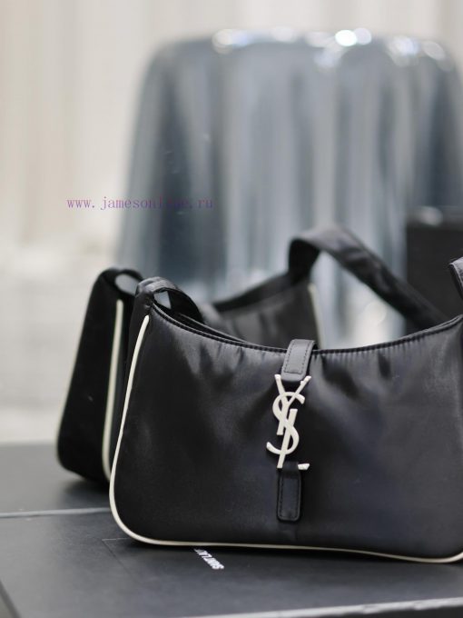 Yves Saint Laurent Bags Black white buckle with white edged nylonLE 5 A ̀ 7_ Nylon versionSalt college style single j32usf8i - Image 6
