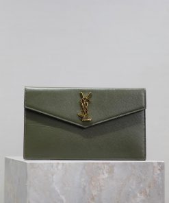 Yves Saint Laurent Bags Green caviarUptown New HandbagThe most classic iconic metal logo, made of Italian imported c vmjnecxk