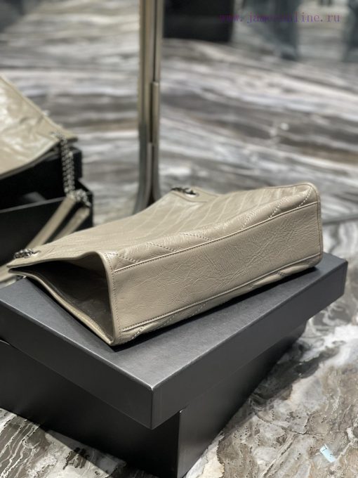 Yves Saint Laurent Bags 𝙉𝙄𝙆𝙄 𝙎𝙃𝙊𝙋𝙋𝙄𝙉𝙂 𝘽𝘼𝙂_Imported wrinkled oil wax cowhide from Italy, wrapped entirely in cowhide, iax9x8da - Image 6