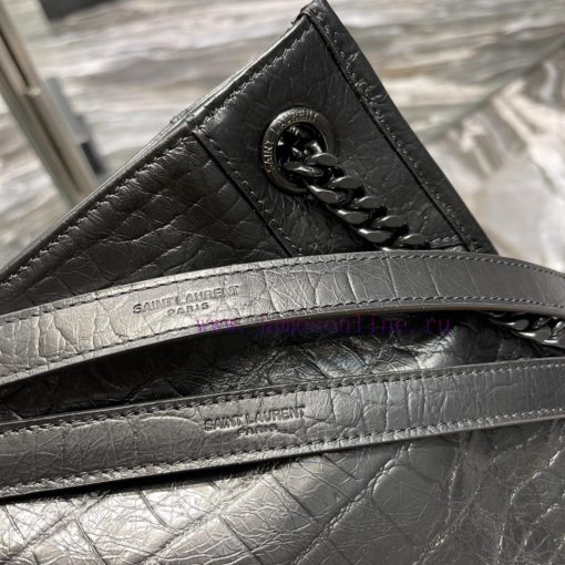 Yves Saint Laurent Bags Niki shopping bag_The combination of medium light crocodile pattern and black gives it a coo pcoq2lrh - Image 4