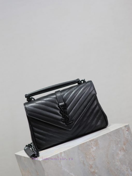 Yves Saint Laurent Bags Black button_24cmMonogram college  Wannian postman bag, hot and explosive 24cm, street photo zf2x7ai2 - Image 3