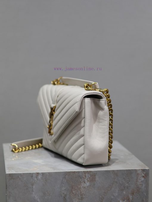 Yves Saint Laurent Bags White gold buckle_24cmMonogram college  Wannian postman bag, hot and explosive 24cm, street o9icleik - Image 6