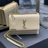 Yves Saint Laurent Bags 𝑺𝒖𝒏𝒔𝒆𝒕 𝟮𝟮𝒄𝒎Apricot colored gold buckleThe unbeatable classic toothpick patterned sunset bag hmceoe7i