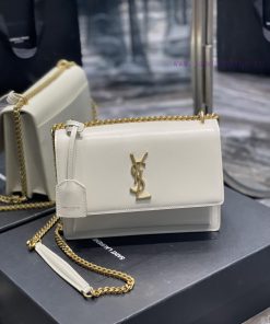 Yves Saint Laurent Bags 𝑺𝒖𝒏𝒔𝒆𝒕 𝟮𝟮𝒄𝒎White gold buckleThe unbeatable classic toothpick patterned sunset bag has been p 8fesiut5