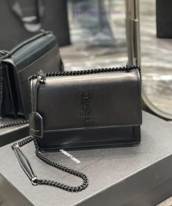 Yves Saint Laurent Bags 𝑺𝒖𝒏𝒔𝒆𝒕 𝟮𝟮𝒄𝒎Black buckleThe unbeatable classic toothpick patterned sunset bag has been popula w6bb2xf7