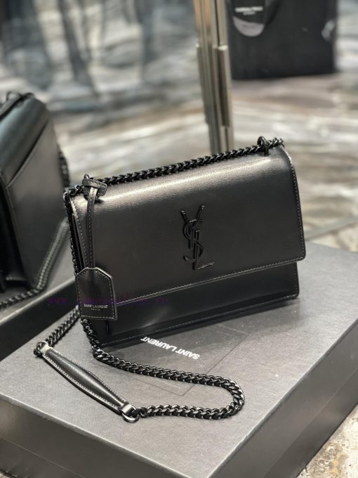 Yves Saint Laurent Bags 𝑺𝒖𝒏𝒔𝒆𝒕 𝟮𝟮𝒄𝒎Black buckleThe unbeatable classic toothpick patterned sunset bag has been popula w6bb2xf7 - Image 3