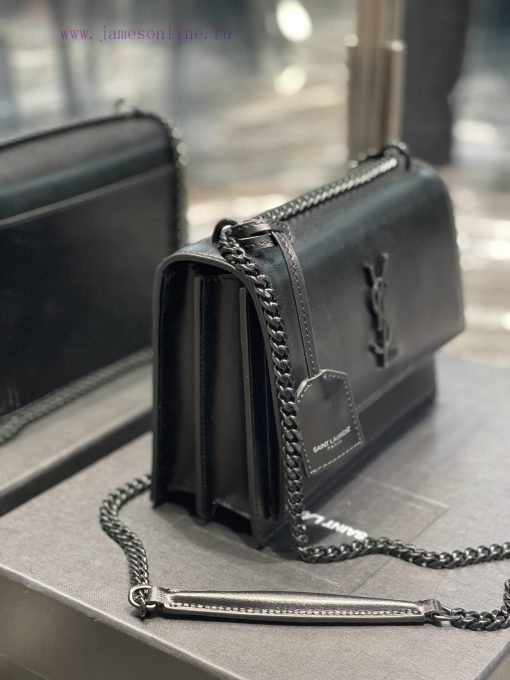 Yves Saint Laurent Bags 𝑺𝒖𝒏𝒔𝒆𝒕 𝟮𝟮𝒄𝒎Black buckleThe unbeatable classic toothpick patterned sunset bag has been popula w6bb2xf7 - Image 5