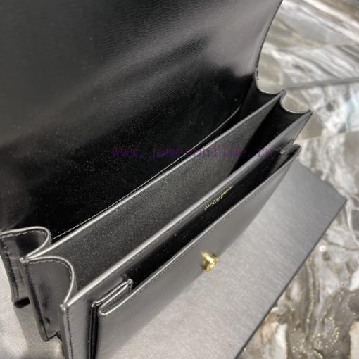 Yves Saint Laurent Bags 𝑺𝒖𝒏𝒔𝒆𝒕 𝟮𝟮𝒄𝒎Black gold buckleThe unbeatable classic toothpick patterned sunset bag has been p ryhg03m5 - Image 9