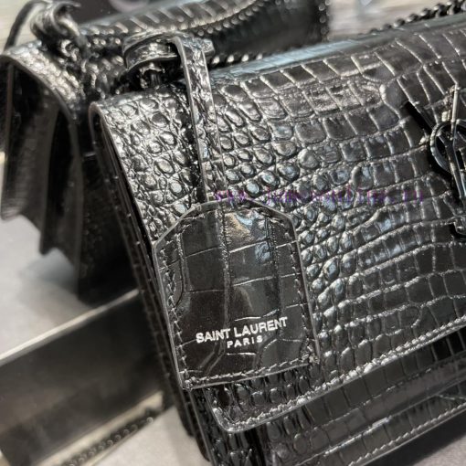 Yves Saint Laurent Bags 𝑺𝒖𝒏𝒔𝒆𝒕 𝟮𝟮𝒄𝒎Black buckleThe unbeatable classic crocodile patterned sunset bag has been popula iu6p7duf - Image 6