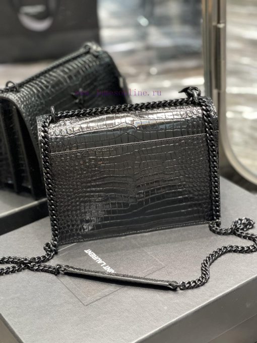 Yves Saint Laurent Bags 𝑺𝒖𝒏𝒔𝒆𝒕 𝟮𝟮𝒄𝒎Black buckleThe unbeatable classic crocodile patterned sunset bag has been popula iu6p7duf - Image 10