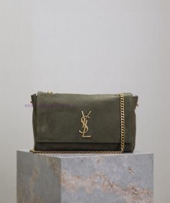 Yves Saint Laurent Bags Khaki green suedeKate_ reversible suede&plain weave leatherBuying one bag is equivalent to h g0dfbevg