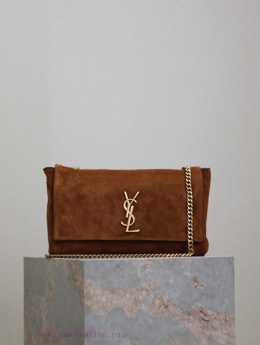 Yves Saint Laurent Bags Black crocodile pattern/earthy yellow suedeKate_ reversible suede&crocodile patternBuying on 89mylowd - Image 2
