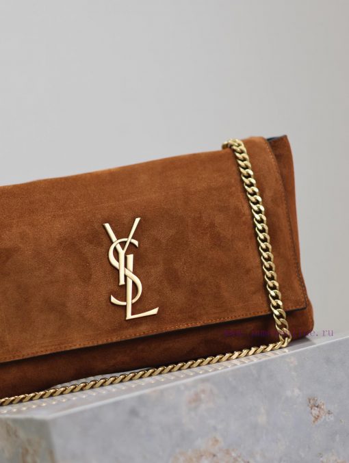 Yves Saint Laurent Bags Black crocodile pattern/earthy yellow suedeKate_ reversible suede&crocodile patternBuying on 89mylowd - Image 4