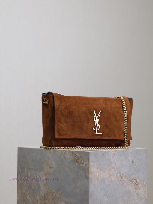 Yves Saint Laurent Bags Black crocodile pattern/earthy yellow suedeKate_ reversible suede&crocodile patternBuying on 89mylowd - Image 5