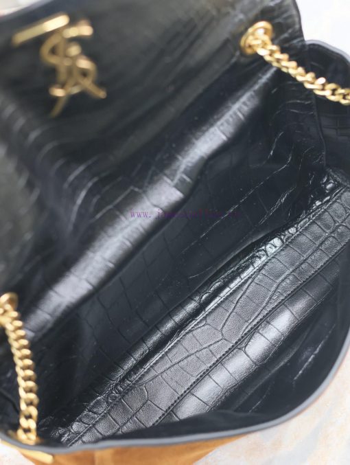 Yves Saint Laurent Bags Black crocodile pattern/earthy yellow suedeKate_ reversible suede&crocodile patternBuying on 89mylowd - Image 10