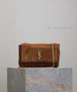 Yves Saint Laurent Bags Black crocodile pattern/earthy yellow suedeKate_Sized double-sided bagDual use suede and cro aa5fsiyy