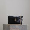 Yves Saint Laurent Bags Black crocodile pattern/earthy yellow suedeKate_Sized double-sided bagDual use suede and cro 10btzvxt