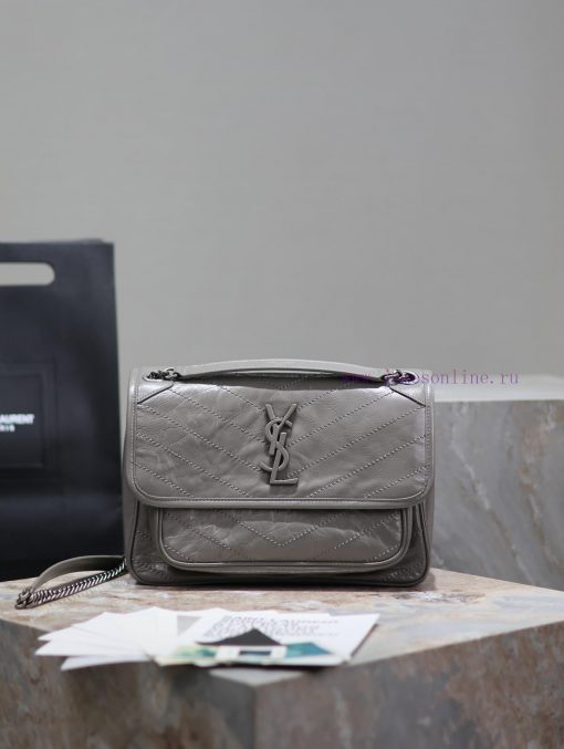 Yves Saint Laurent Bags Medium 28cm_Light grayThe new Niki is more practical, adding a D-buckle on each side and an 6h2hqo6s - Image 2