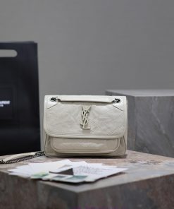 Yves Saint Laurent Bags Small size 22cm_Milk whiteThe new Niki is more practical, adding a D-buckle on each side and rdocphro