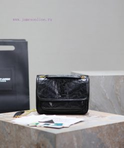 Yves Saint Laurent Bags Small size 22cm_Black gold chainThe new Niki is more practical, adding a D-buckle on each si qpowr1et