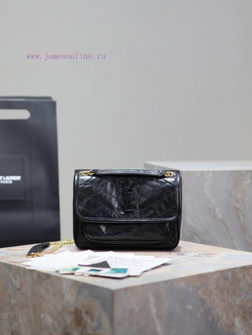 Yves Saint Laurent Bags Small size 22cm_Black gold chainThe new Niki is more practical, adding a D-buckle on each si qpowr1et
