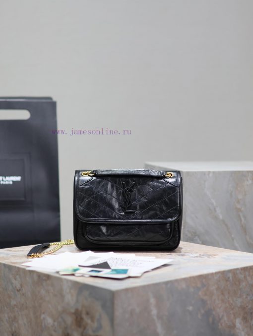 Yves Saint Laurent Bags Small size 22cm_Black gold chainThe new Niki is more practical, adding a D-buckle on each si qpowr1et - Image 2