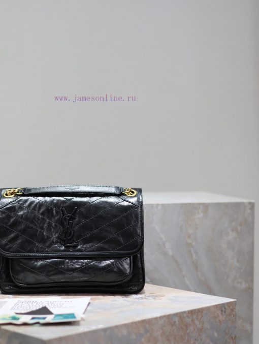 Yves Saint Laurent Bags Medium 28cm_Black gold chainThe new Niki is more practical, adding a D-buckle on each side a x4umy7pe - Image 4