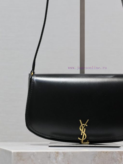 Yves Saint Laurent Bags New Voltaire Mini Underarm Bag_Half moon minimalist design, unique Cassandra buckle opening m7crs2i5 - Image 4