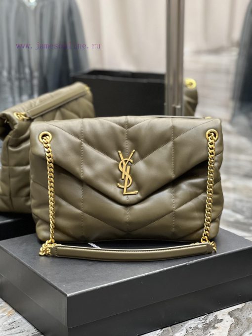 Yves Saint Laurent Bags Green with gold buckle𝙇𝙤𝙪𝙡𝙤𝙪𝙋𝙪𝙛𝙛𝙚𝙧 Quilted lamb leather bag, made of 100% lambskin, with a s v78of7aa - Image 2