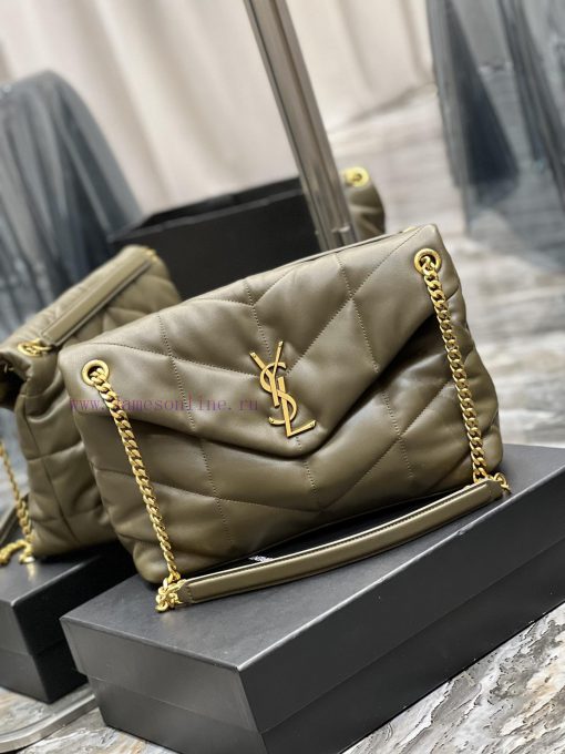 Yves Saint Laurent Bags Green with gold buckle𝙇𝙤𝙪𝙡𝙤𝙪𝙋𝙪𝙛𝙛𝙚𝙧 Quilted lamb leather bag, made of 100% lambskin, with a s v78of7aa - Image 3
