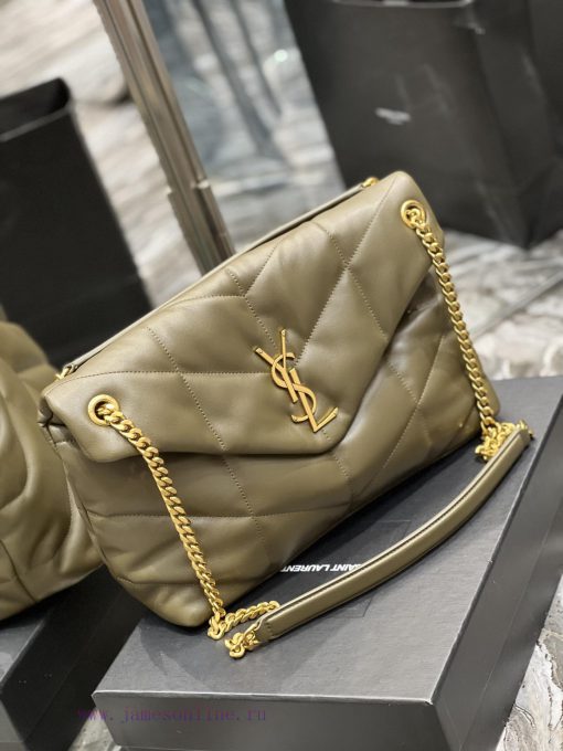 Yves Saint Laurent Bags Green with gold buckle𝙇𝙤𝙪𝙡𝙤𝙪𝙋𝙪𝙛𝙛𝙚𝙧 Quilted lamb leather bag, made of 100% lambskin, with a s v78of7aa - Image 4