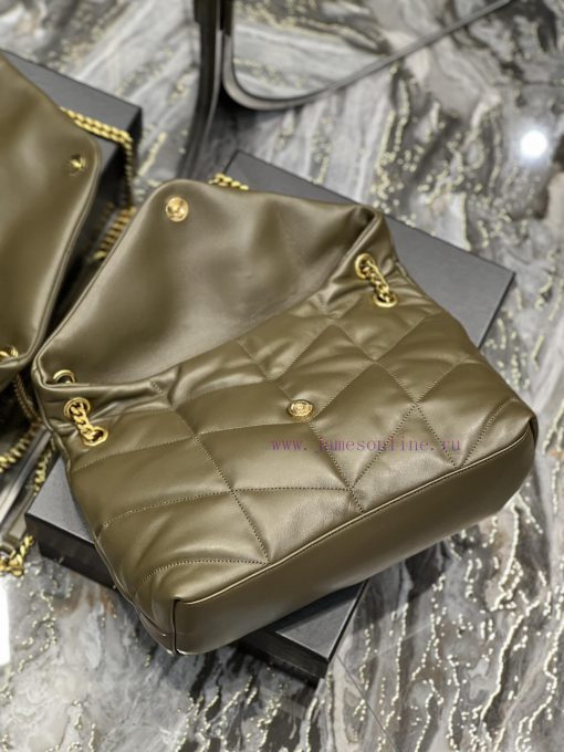 Yves Saint Laurent Bags Green with gold buckle𝙇𝙤𝙪𝙡𝙤𝙪𝙋𝙪𝙛𝙛𝙚𝙧 Quilted lamb leather bag, made of 100% lambskin, with a s v78of7aa - Image 9