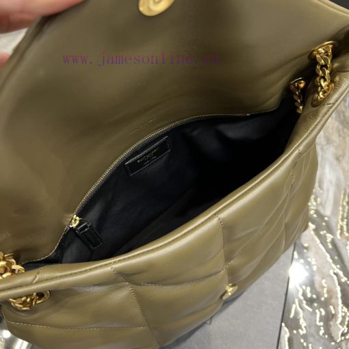 Yves Saint Laurent Bags Green with gold buckle𝙇𝙤𝙪𝙡𝙤𝙪𝙋𝙪𝙛𝙛𝙚𝙧 Quilted lamb leather bag, made of 100% lambskin, with a s v78of7aa - Image 10
