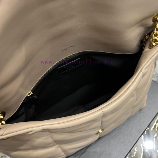 Yves Saint Laurent Bags Apricot color paired with gold buckle𝙇𝙤𝙪𝙡𝙤𝙪𝙋𝙪𝙛𝙛𝙚𝙧 Quilted lamb leather bag, made of 100% lam eo6ufxv4 - Image 9