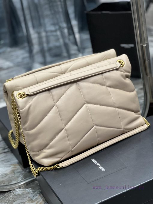 Yves Saint Laurent Bags Apricot color paired with gold buckle𝙇𝙤𝙪𝙡𝙤𝙪𝙋𝙪𝙛𝙛𝙚𝙧 Quilted lamb leather bag, made of 100% lam eo6ufxv4 - Image 10