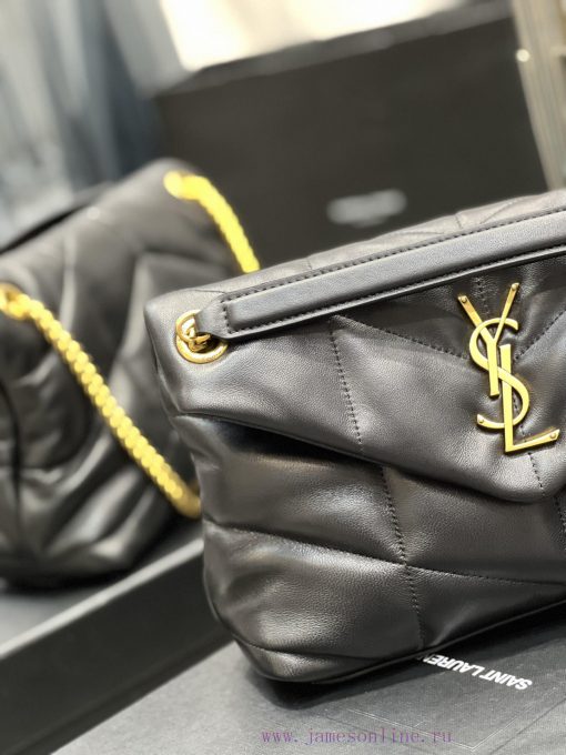 Yves Saint Laurent Bags Black with gold buckle𝙇𝙤𝙪𝙡𝙤𝙪𝙋𝙪𝙛𝙛𝙚𝙧 Quilted lamb leather bag, made of 100% lambskin, with a s amblz2d9 - Image 4