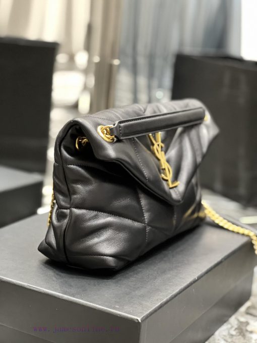 Yves Saint Laurent Bags Black with gold buckle𝙇𝙤𝙪𝙡𝙤𝙪𝙋𝙪𝙛𝙛𝙚𝙧 Quilted lamb leather bag, made of 100% lambskin, with a s amblz2d9 - Image 6