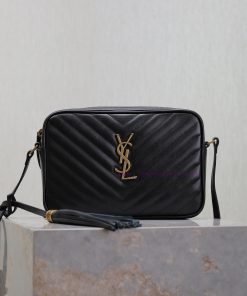 Yves Saint Laurent Bags Black gold bucklenewLou camera bag top imported Italian cowhide camera bag, Hong Kong bought 8olb6kaq